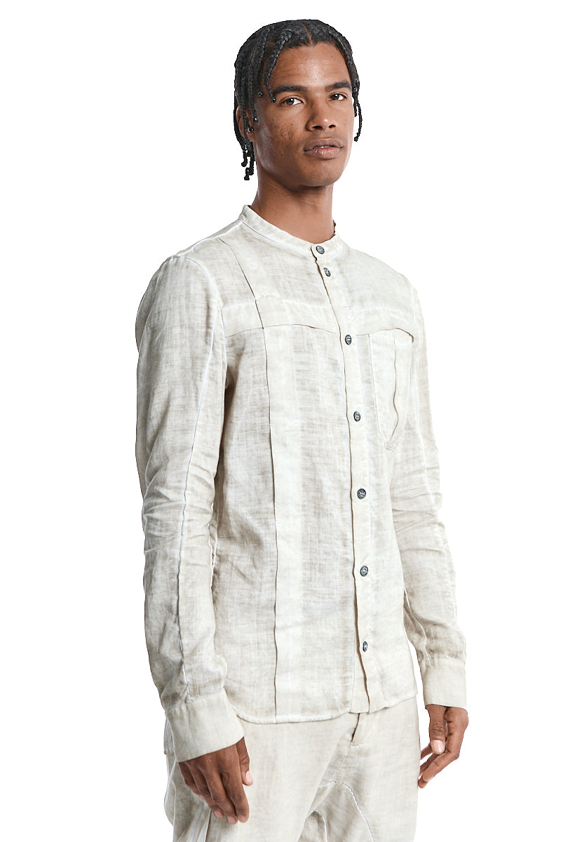 CEMENT PLEATED SHIRT