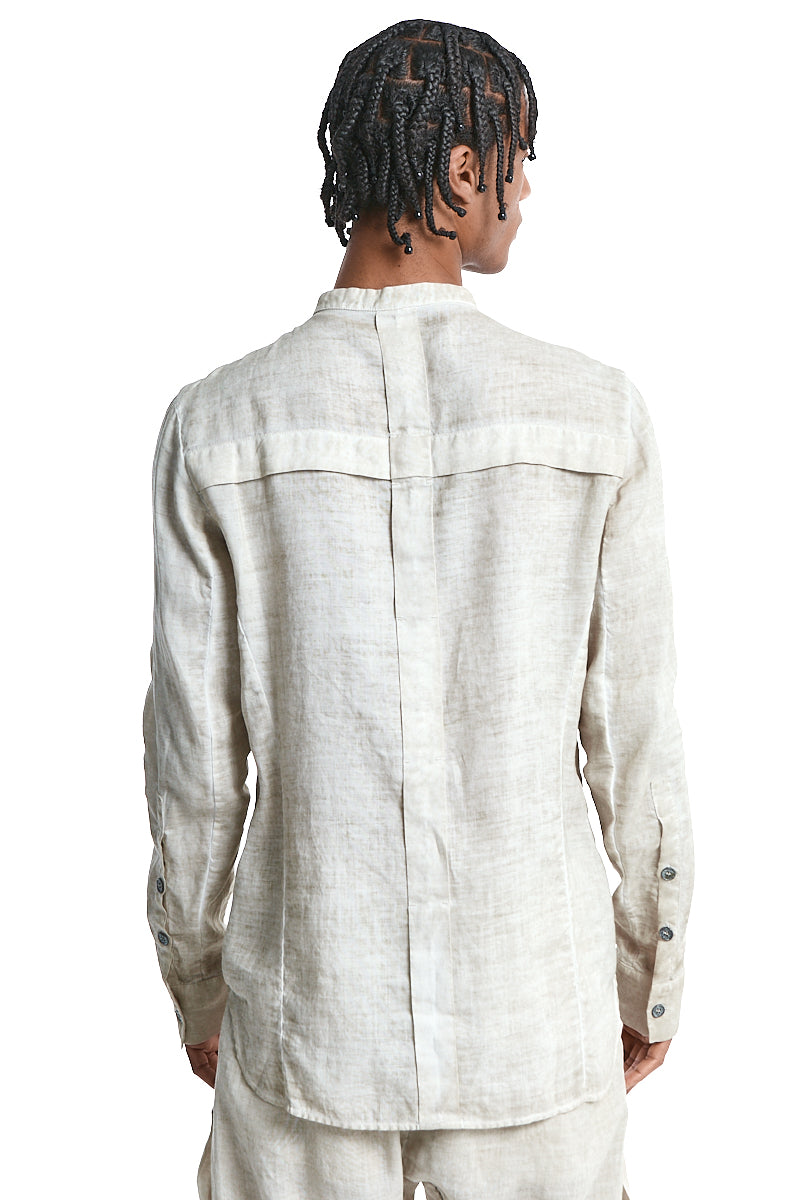 CEMENT PLEATED SHIRT