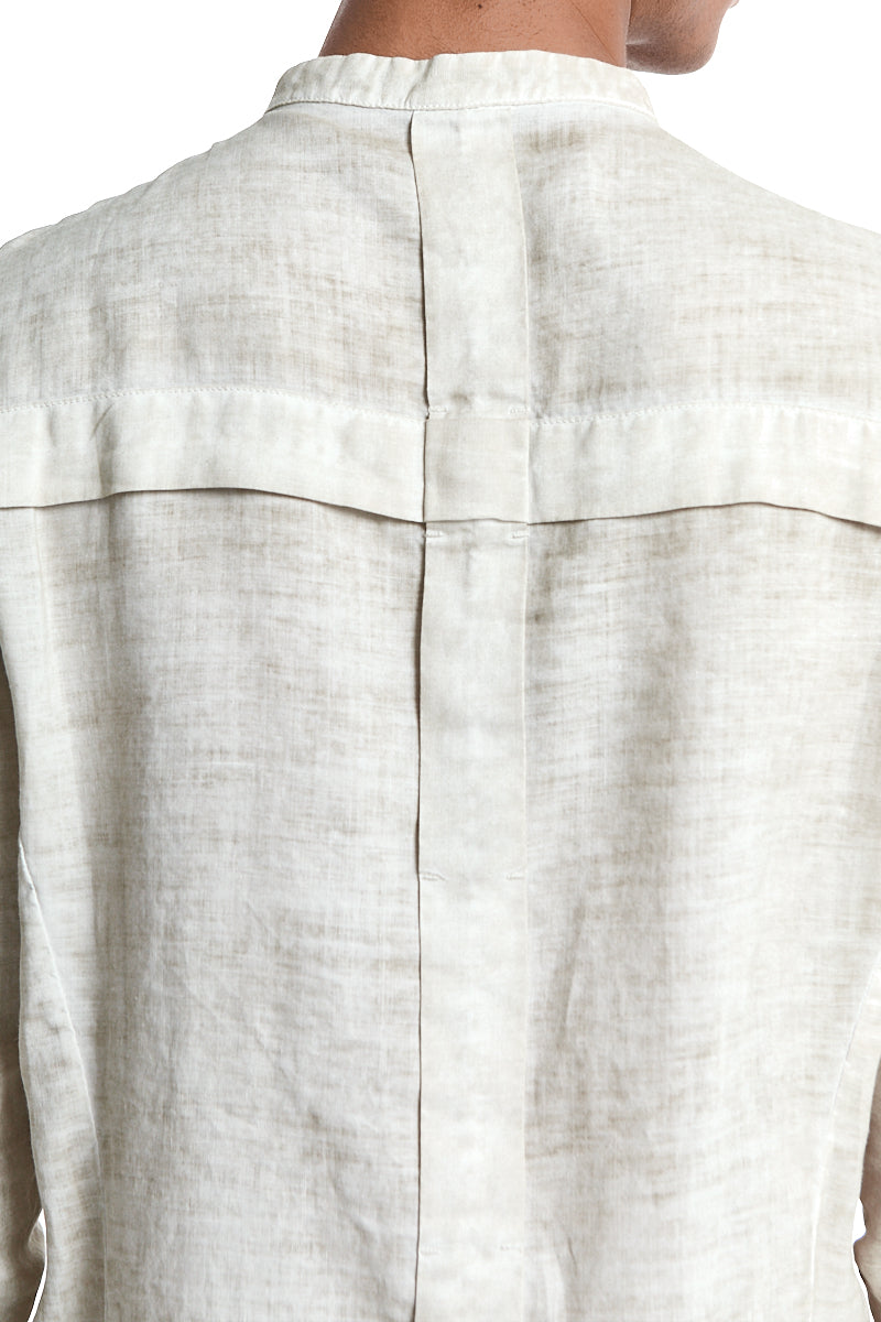 CEMENT PLEATED SHIRT