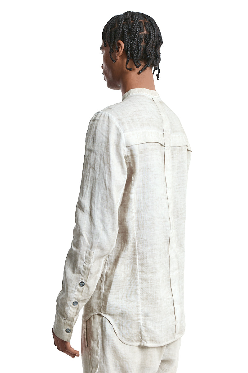 CEMENT PLEATED SHIRT