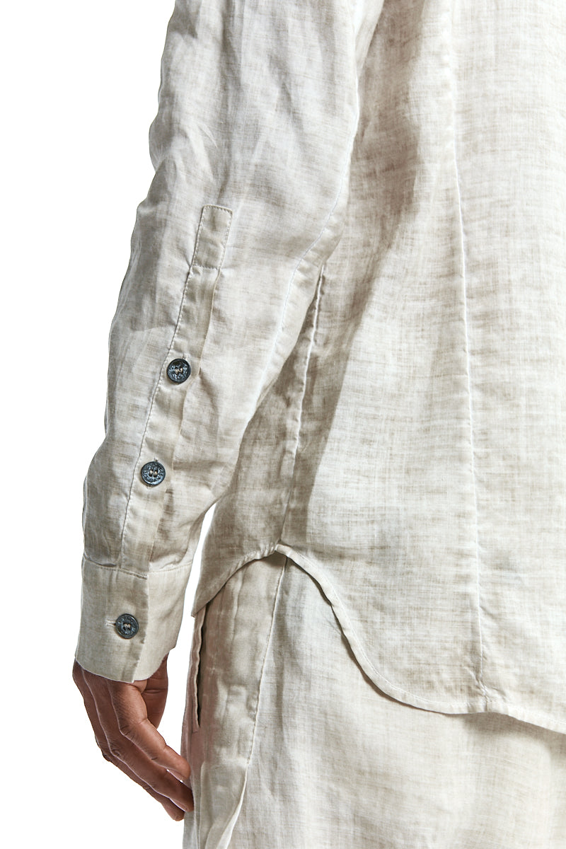 CEMENT PLEATED SHIRT