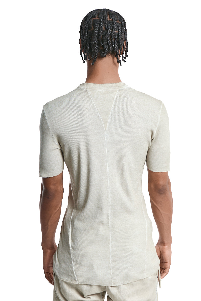CEMENT DIAGONAL POCKET RIB TEE