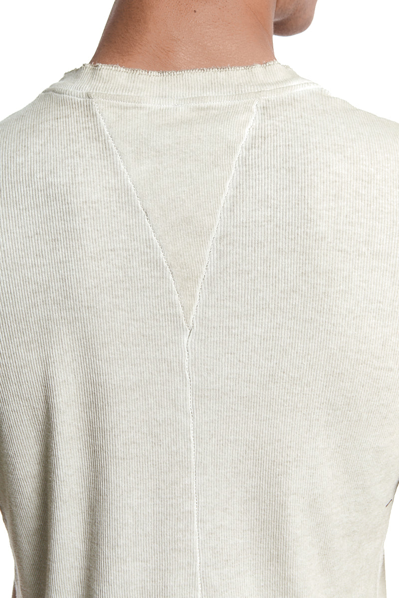CEMENT DIAGONAL POCKET RIB TEE
