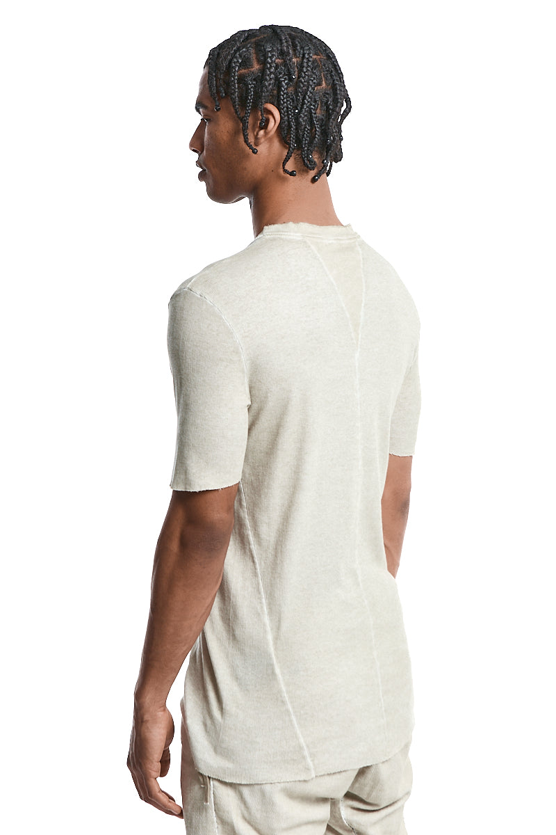 CEMENT DIAGONAL POCKET RIB TEE