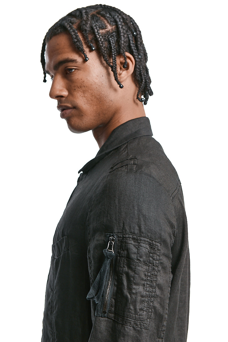 BLACK SAHARIANA FIELD JACKET