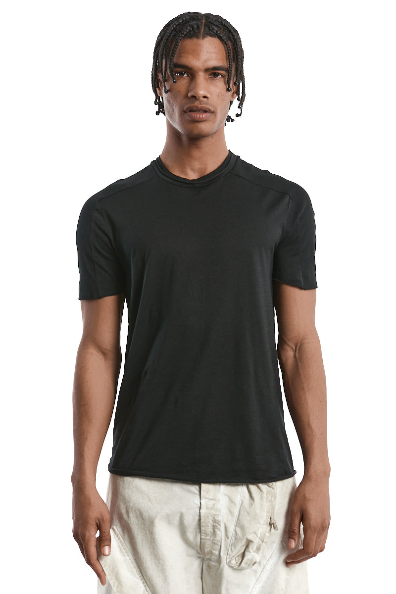 BLACK RIB YOKE TEE