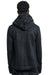 BLACK COATED ASYMMETRIC ZIPPED JACKET