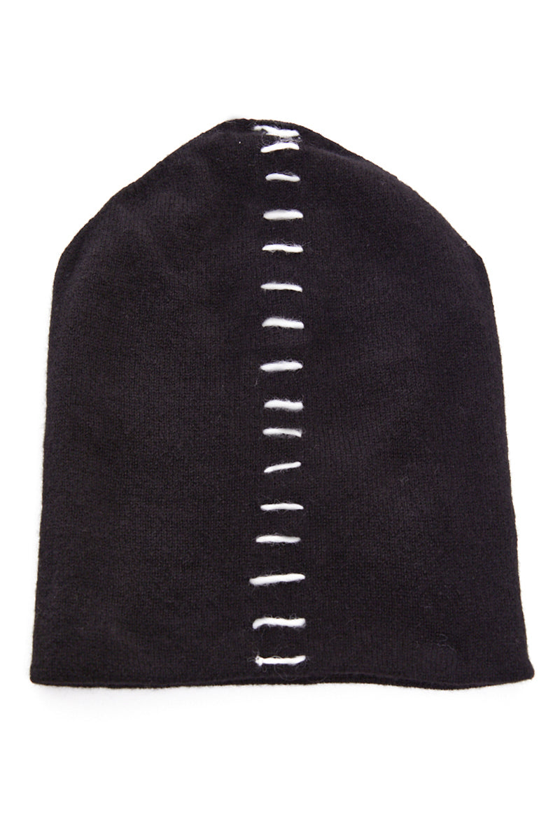 CONTRAST STITCHING CASHMERE BEANIE