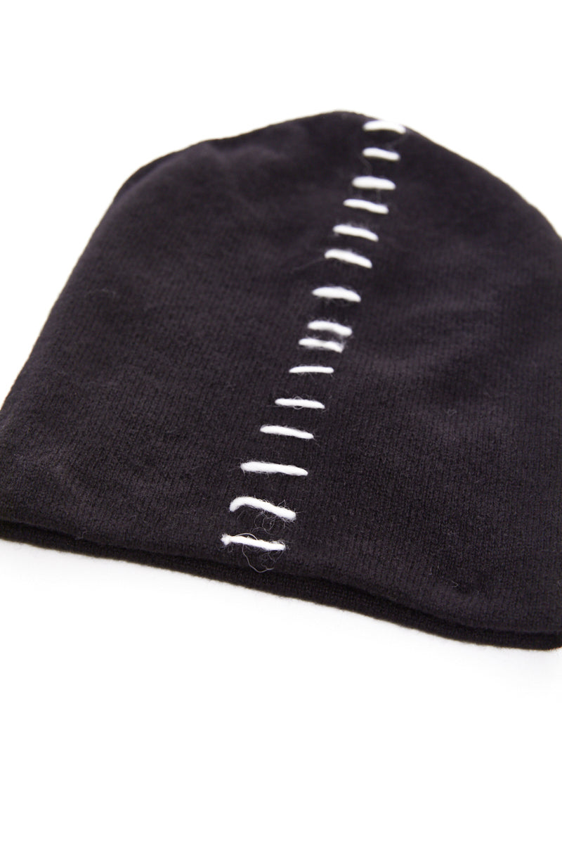 CONTRAST STITCHING CASHMERE BEANIE