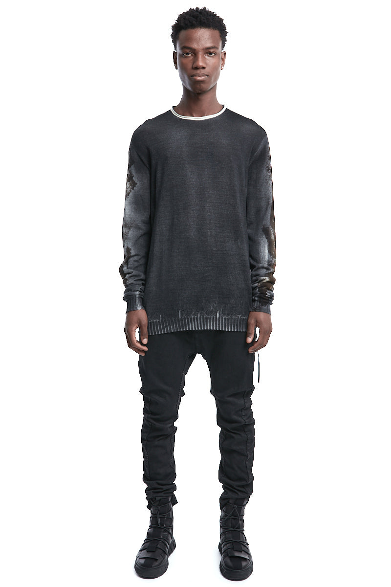 BLACK TAUPE SALT DYED JERSEY