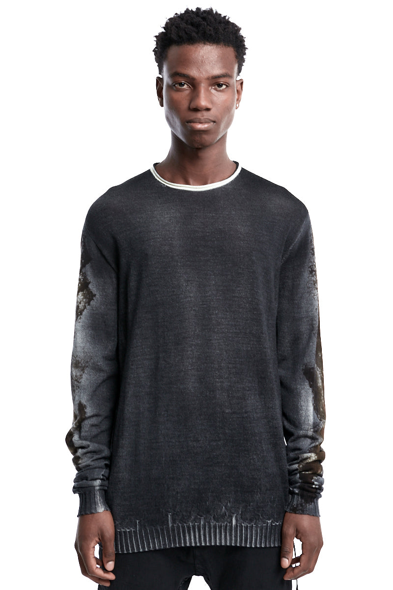 BLACK TAUPE SALT DYED JERSEY
