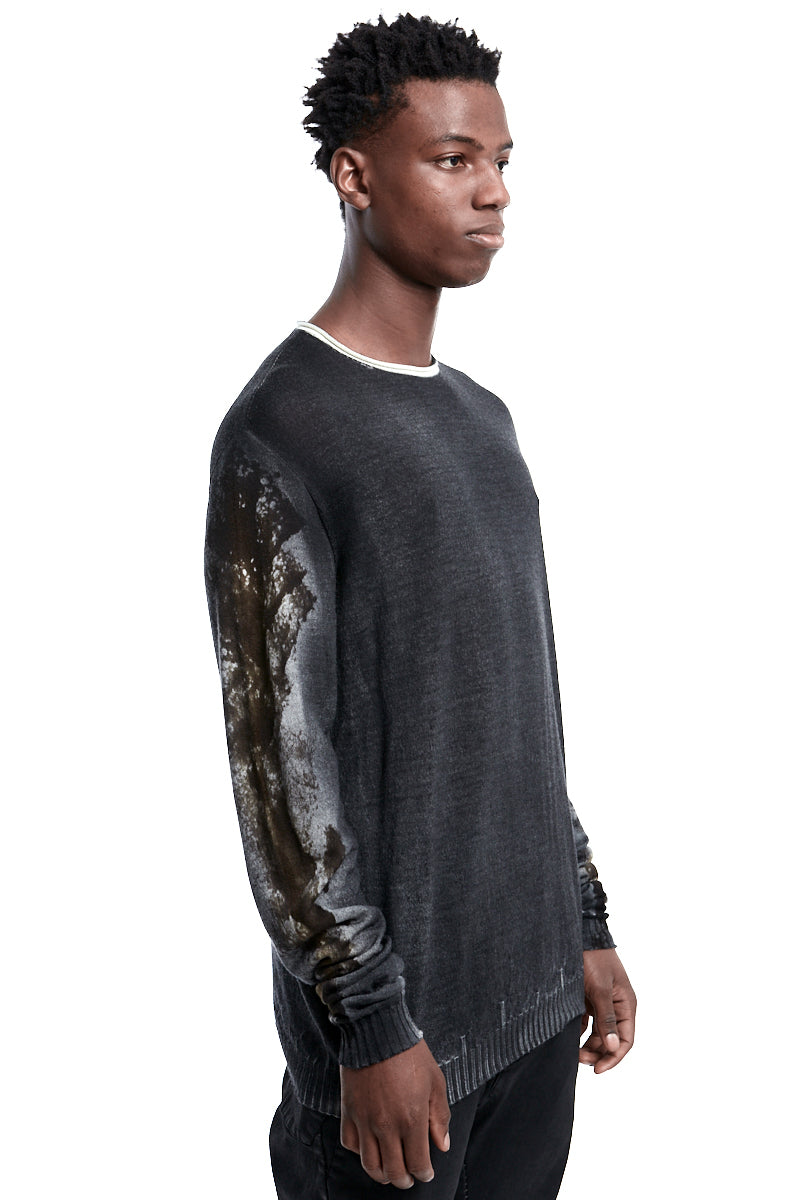 BLACK TAUPE SALT DYED JERSEY