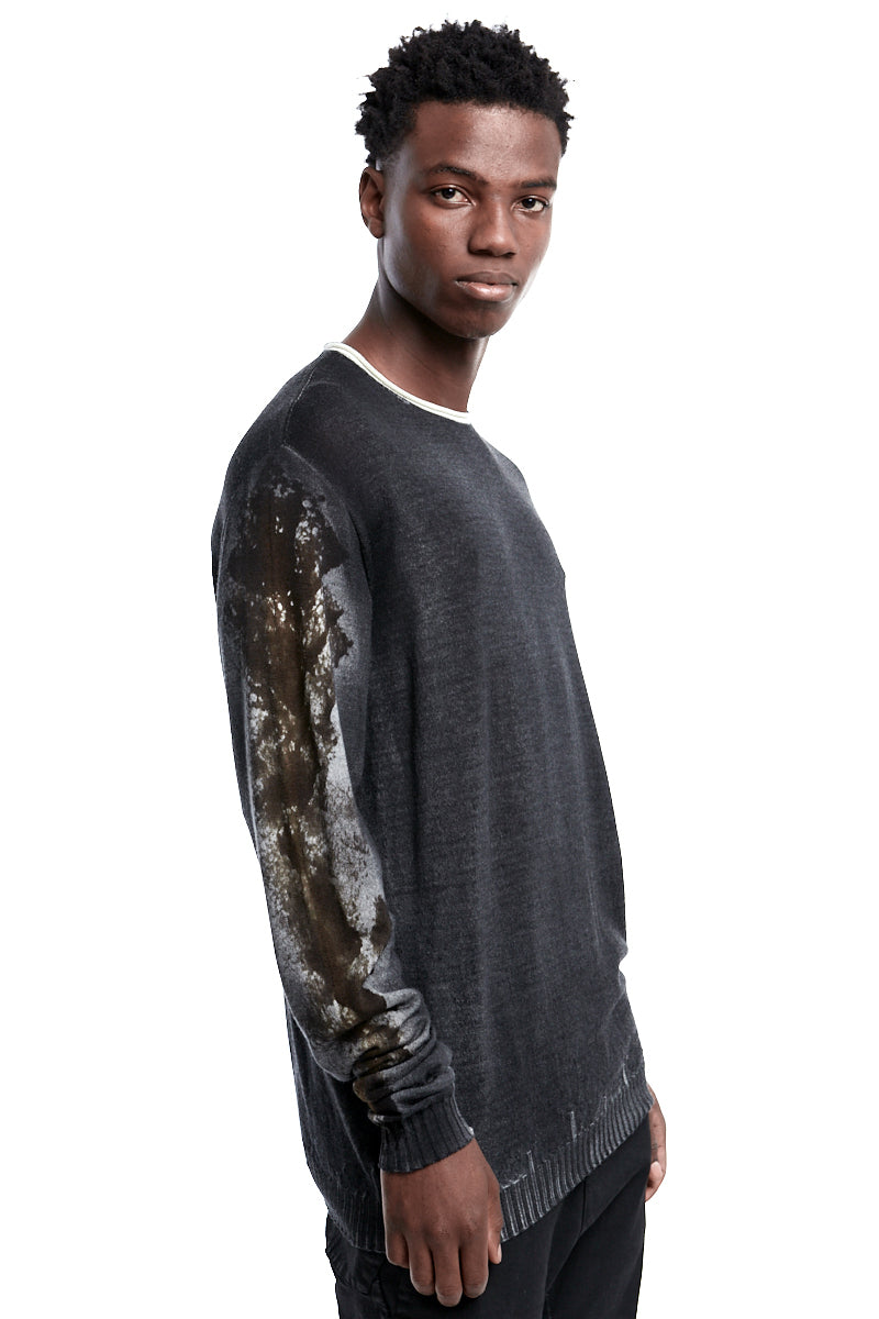 BLACK TAUPE SALT DYED JERSEY