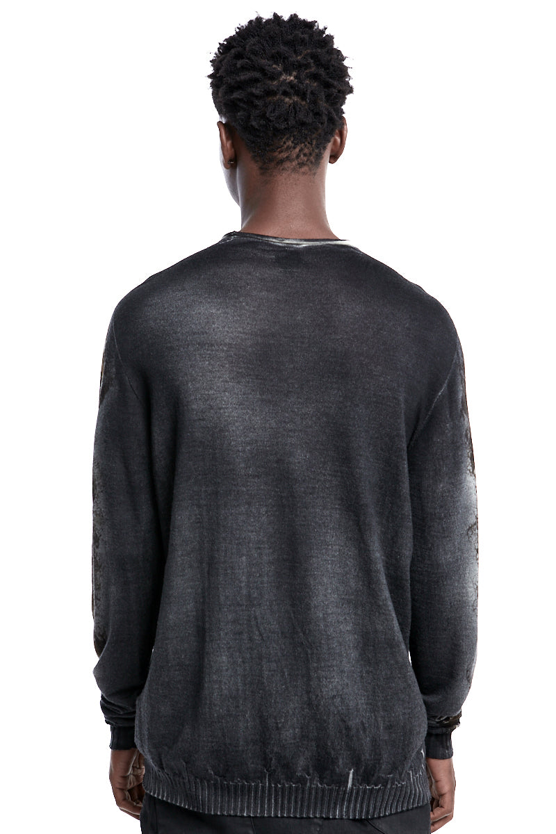 BLACK TAUPE SALT DYED JERSEY