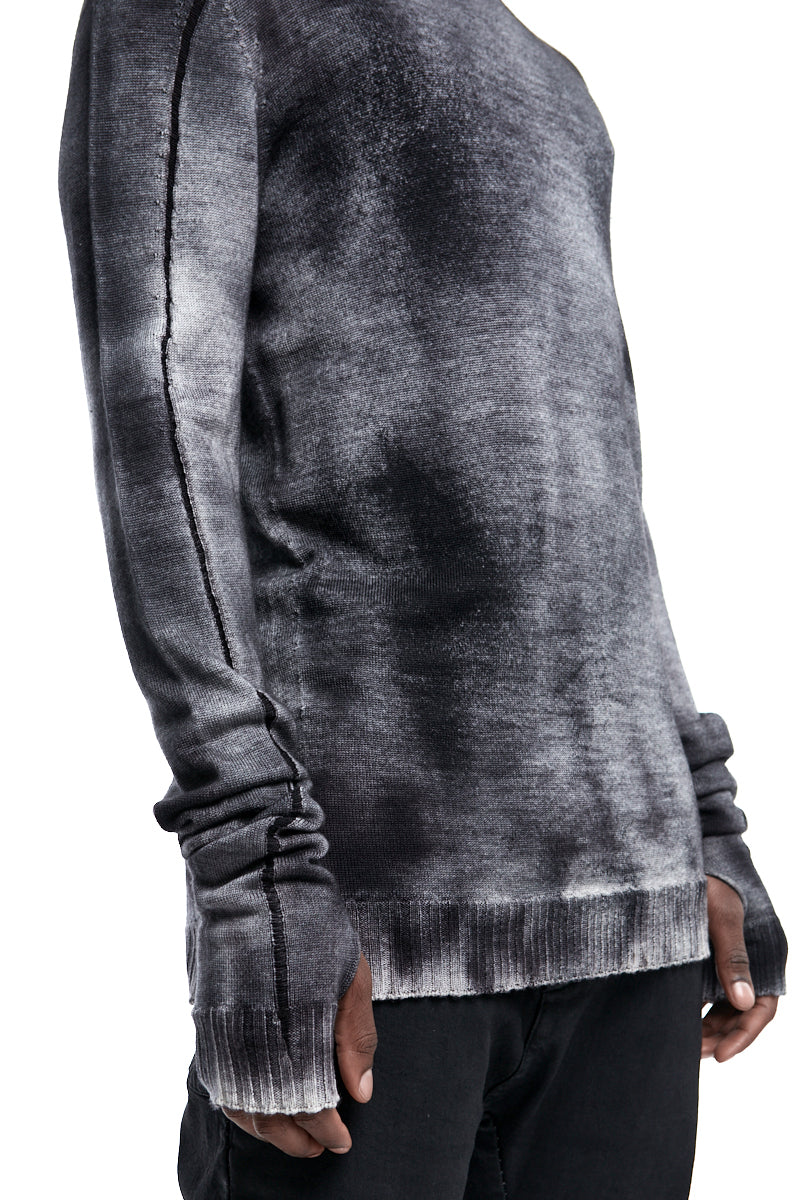 SPRAYED FINE KNITTED WOOL JERSEY