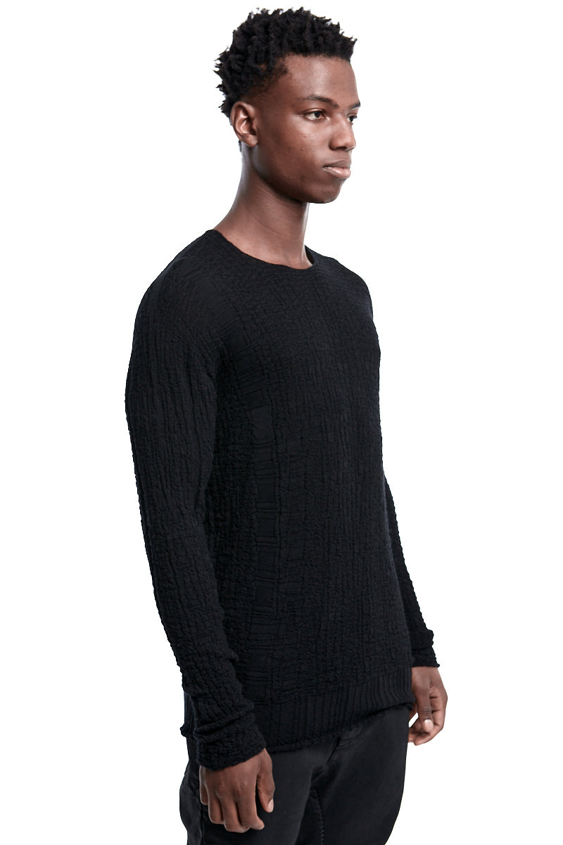 CRINKLED TEXTURE KNIT JERSEY