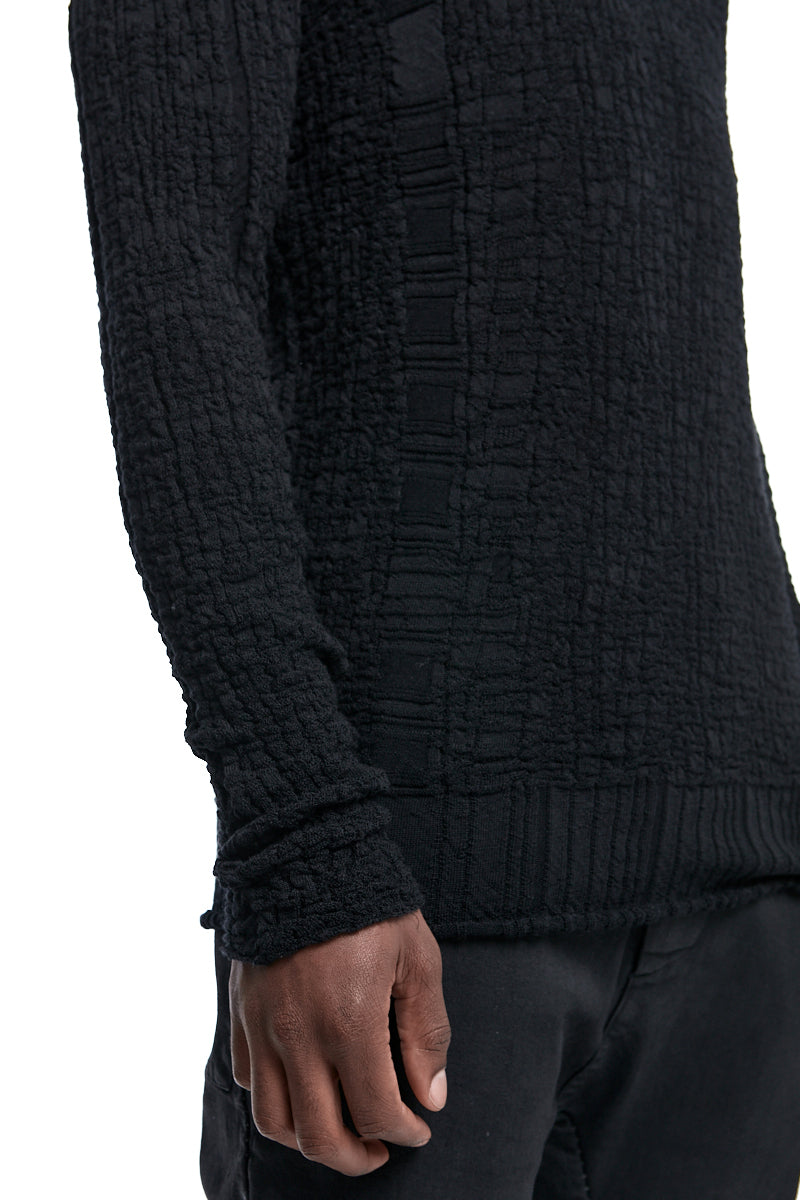 CRINKLED TEXTURE KNIT JERSEY