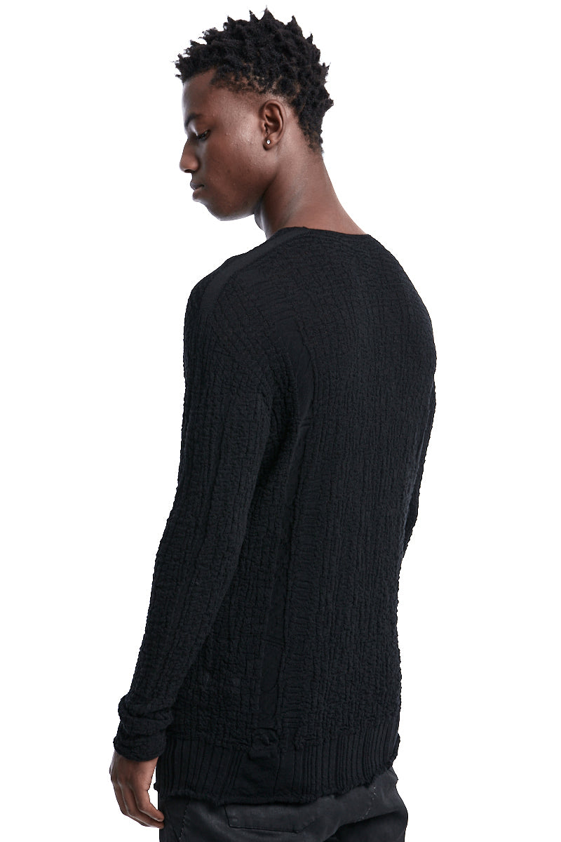 CRINKLED TEXTURE KNIT JERSEY