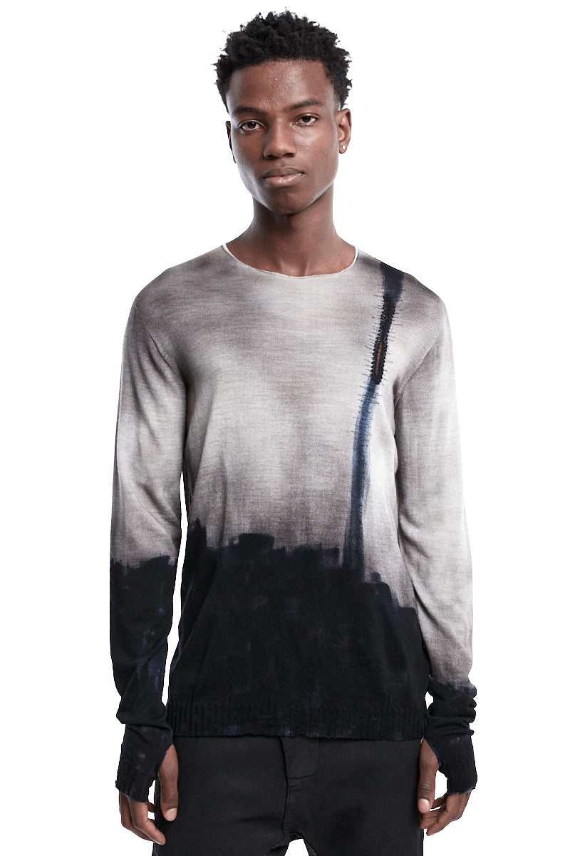 TAUPE BLACK HAND DYED JERSEY