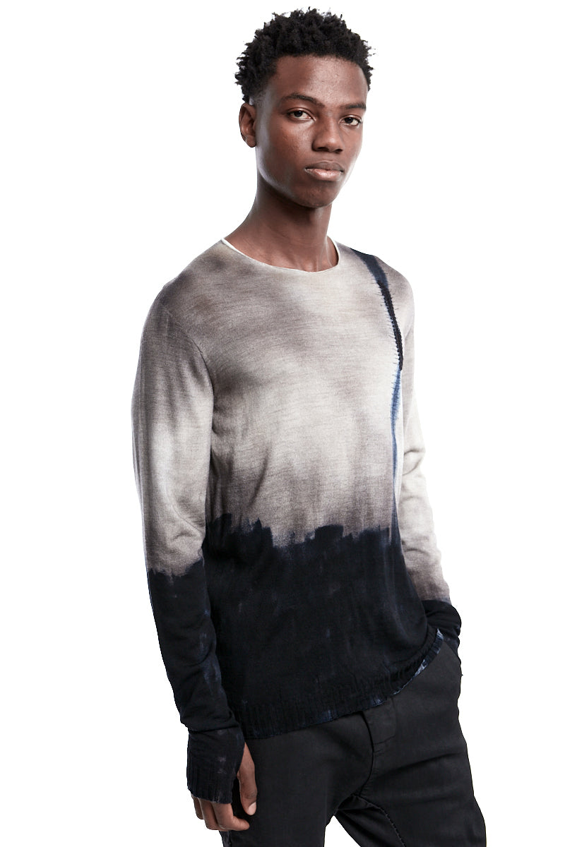 TAUPE BLACK HAND DYED JERSEY