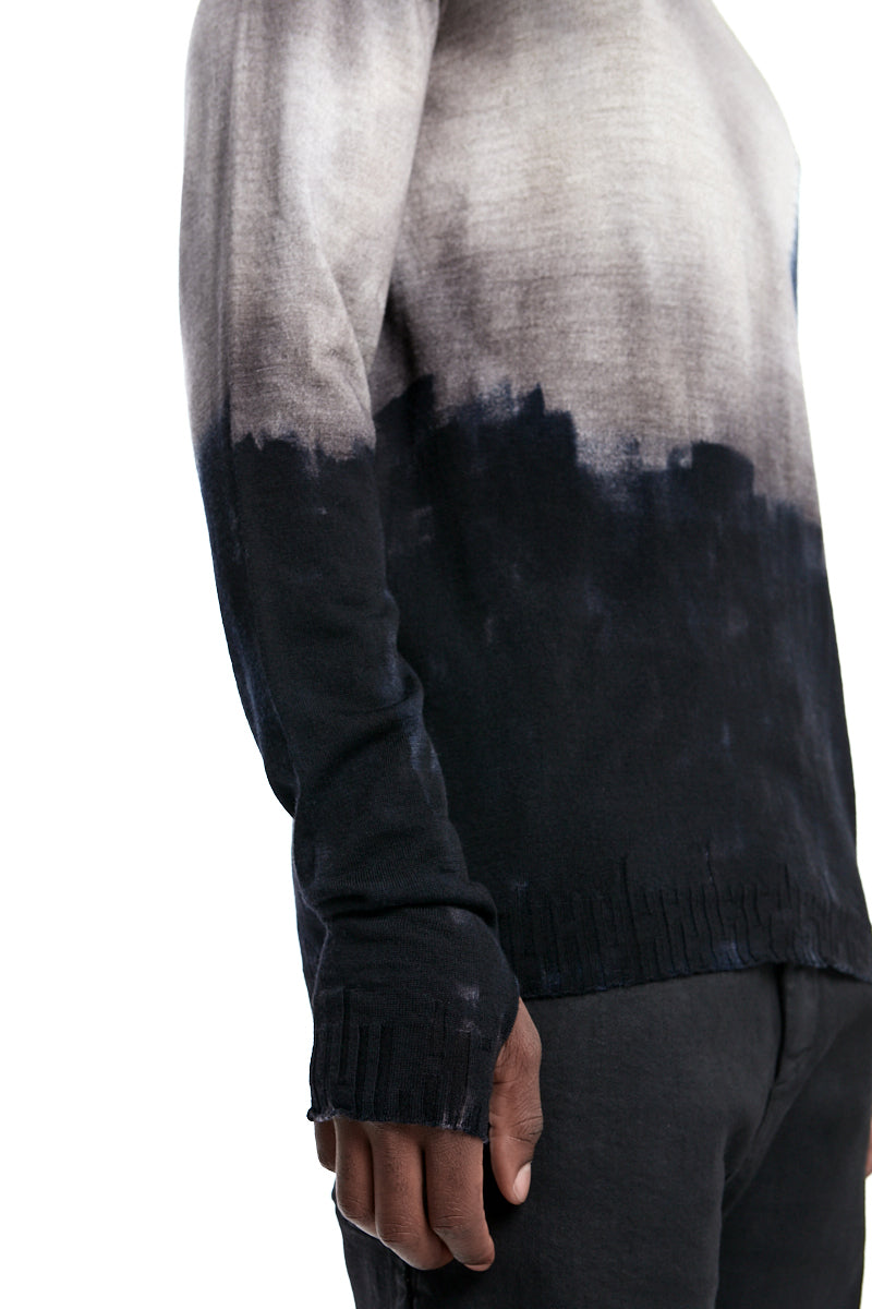 TAUPE BLACK HAND DYED JERSEY