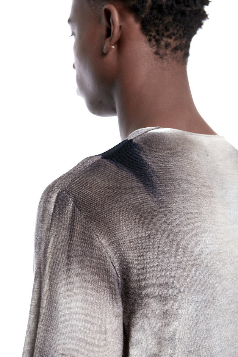 TAUPE BLACK HAND DYED JERSEY