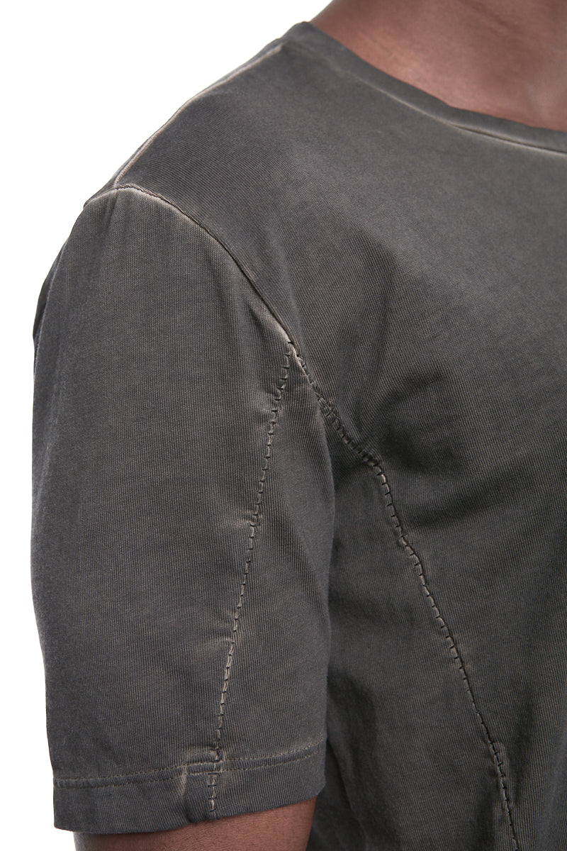 GREY RESIN SCAR STITCH TEE