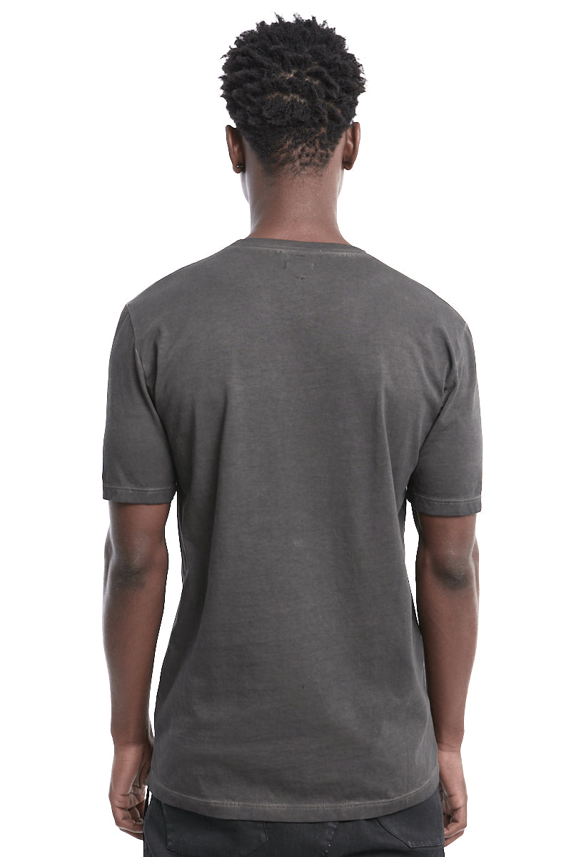 GREY RESIN SCAR STITCH TEE