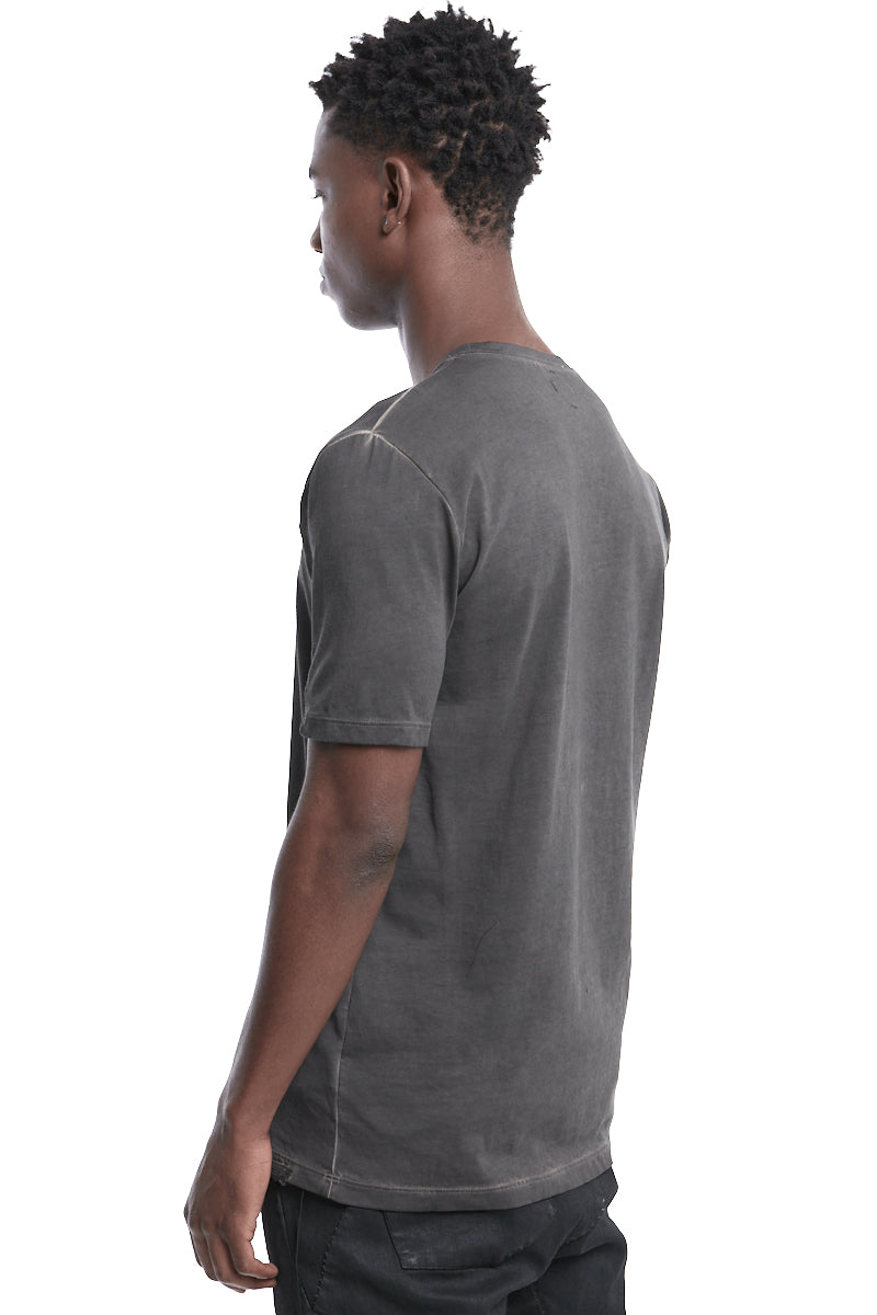 GREY RESIN SCAR STITCH TEE