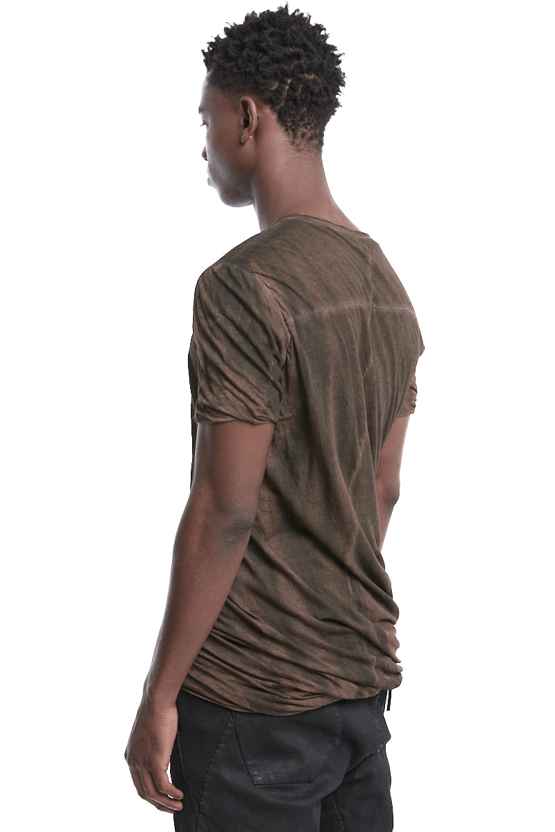 BROWN DISSOLVE DOUBLE LIGHTWEIGHT TOP