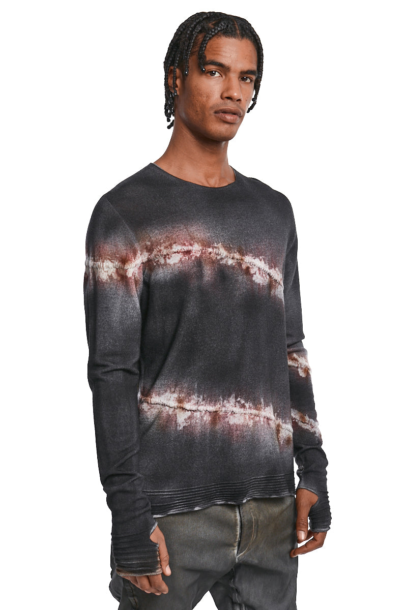 ANTILOP BORDEAUX SCAR EMBROIDERED KNIT JERSEY