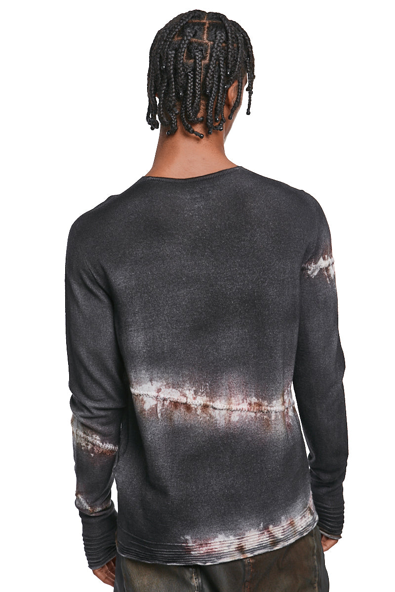 ANTILOP BORDEAUX SCAR EMBROIDERED KNIT JERSEY