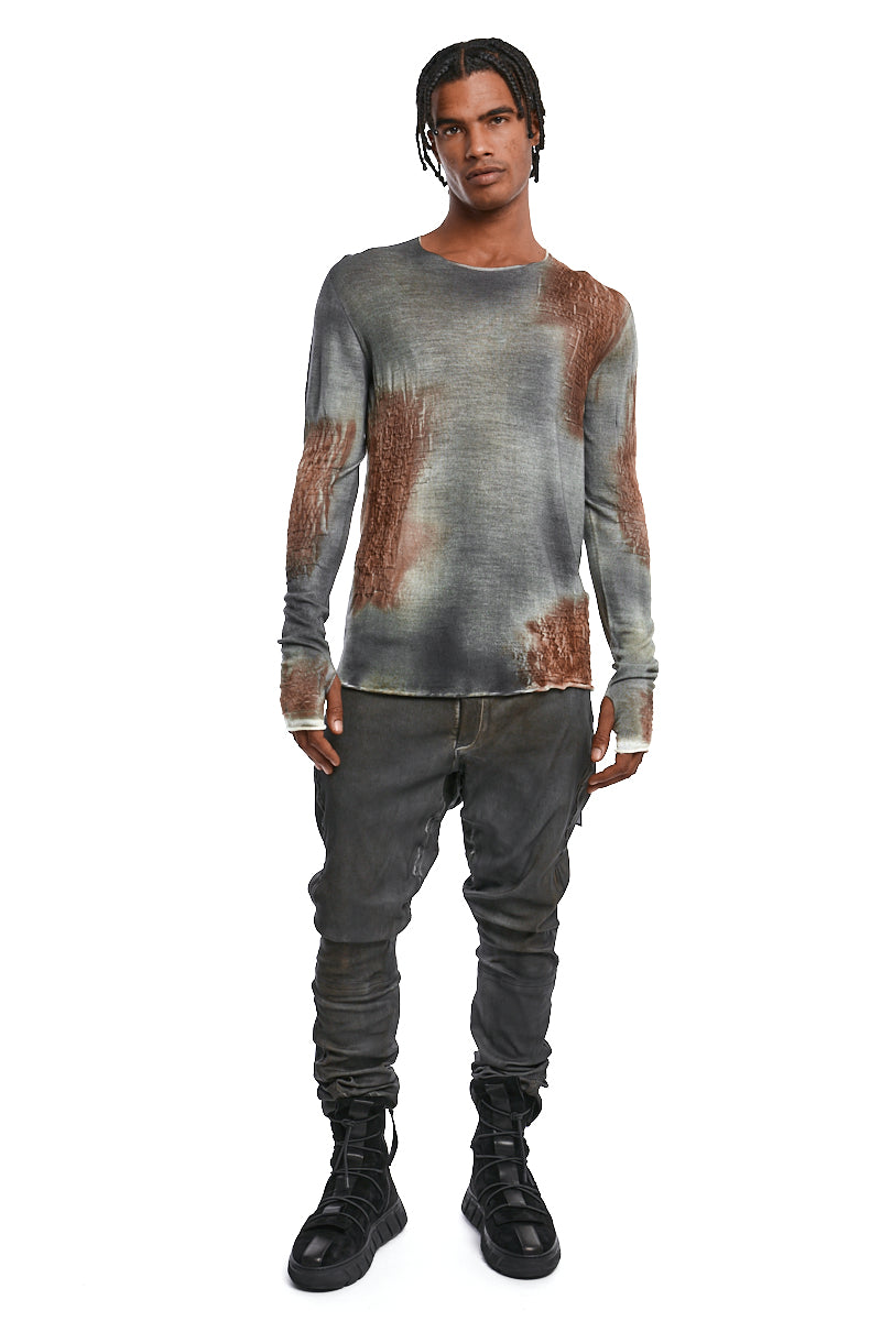 BLACK ANTILOP SPRAYED KNIT JERSEY