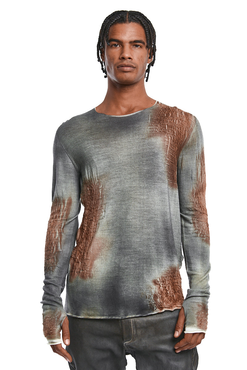 BLACK ANTILOP SPRAYED KNIT JERSEY