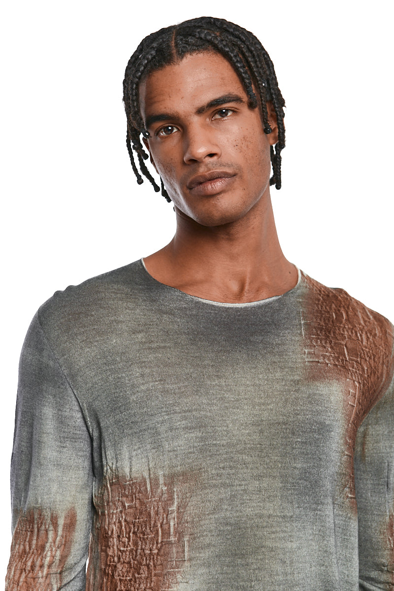 BLACK ANTILOP SPRAYED KNIT JERSEY