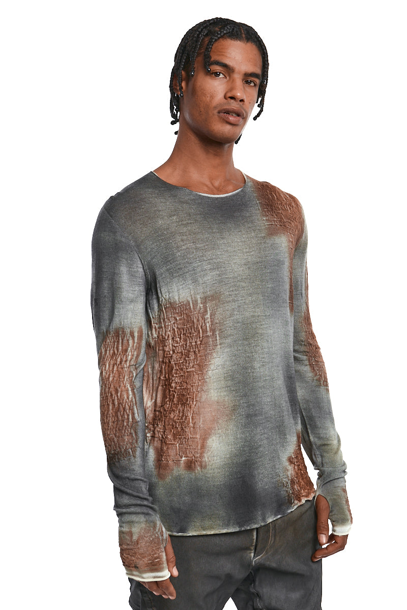 BLACK ANTILOP SPRAYED KNIT JERSEY