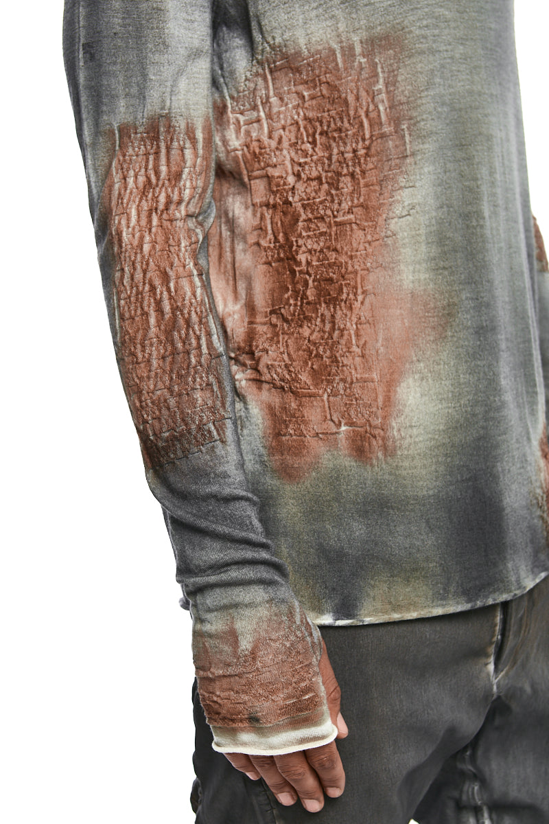 BLACK ANTILOP SPRAYED KNIT JERSEY