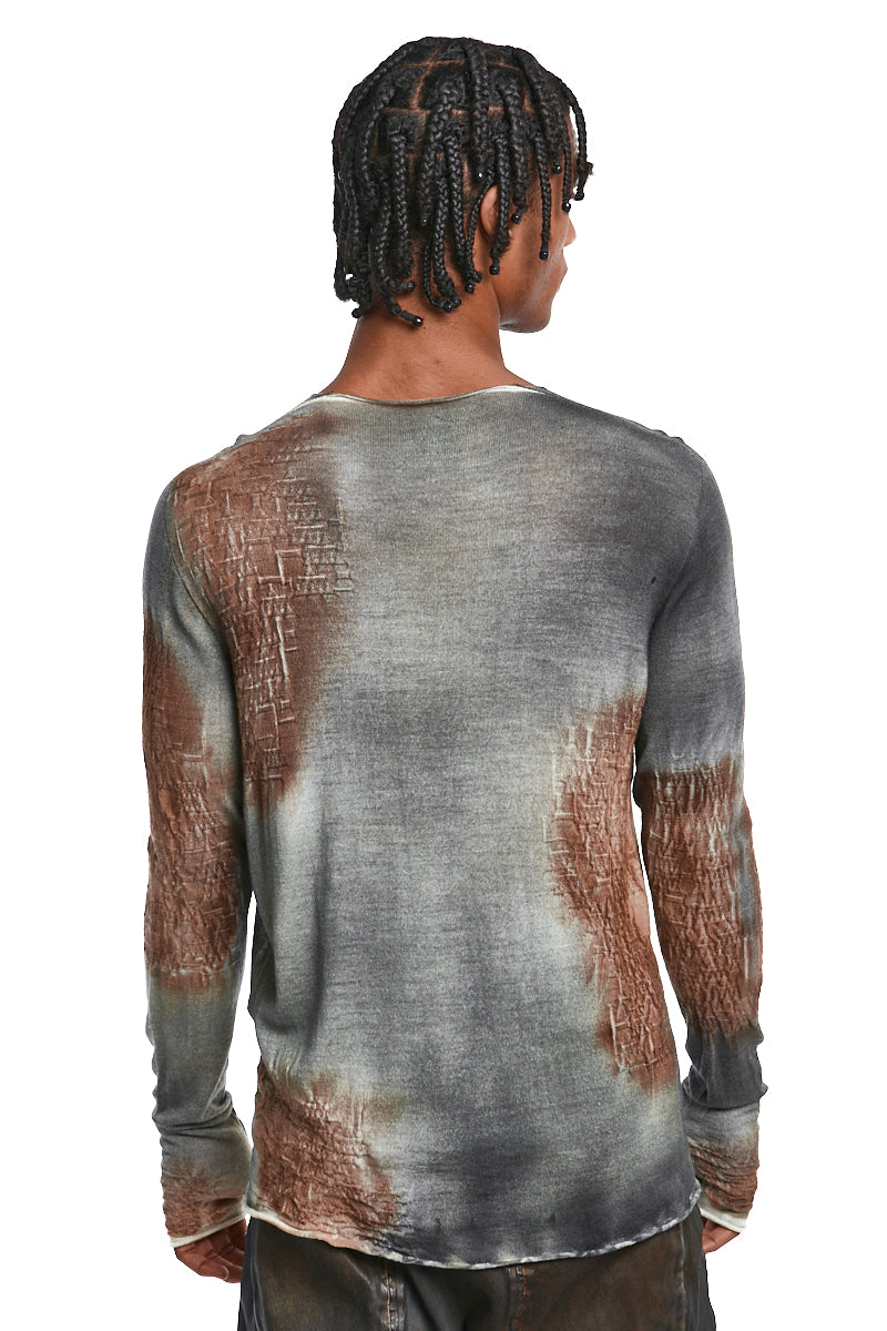 BLACK ANTILOP SPRAYED KNIT JERSEY