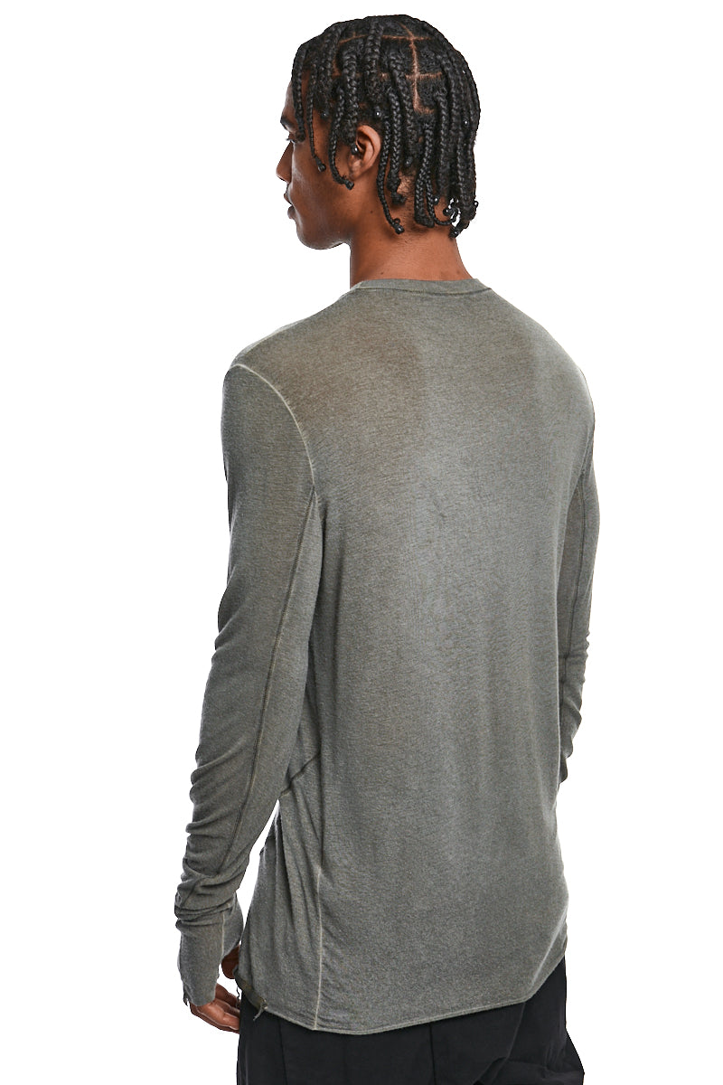 MILITARY RESIN MODAL CASHMERE LONGLINE TOP