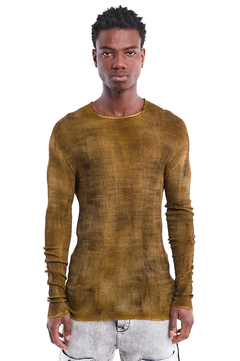 ACID GREEN WRINKLED THIN COTTON TOP