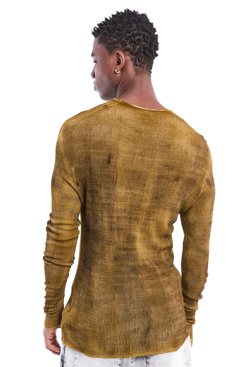 ACID GREEN WRINKLED THIN COTTON TOP