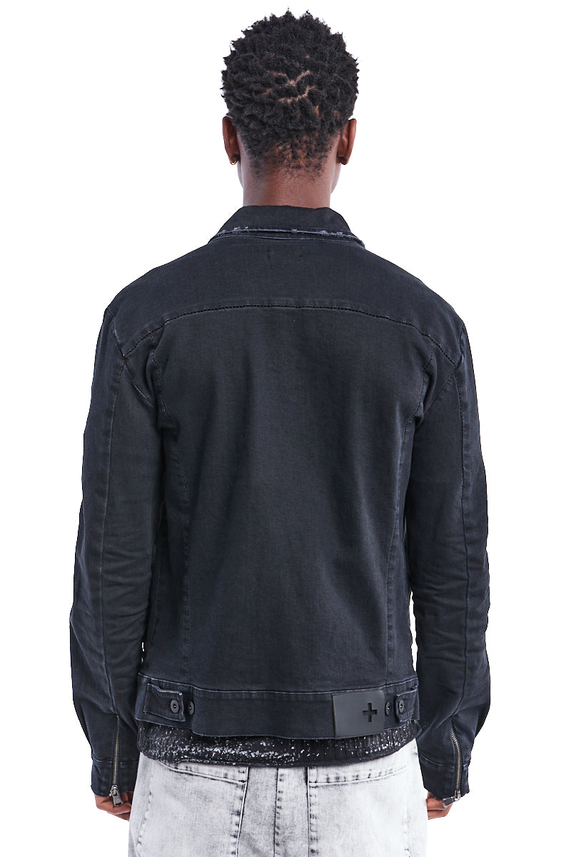 ZIPPED DENIM JACKET