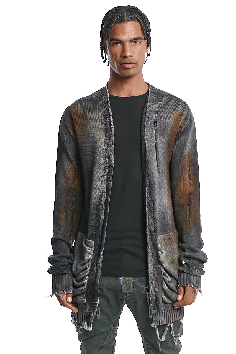 GRADIENT MIST KNITTED CARDIGAN