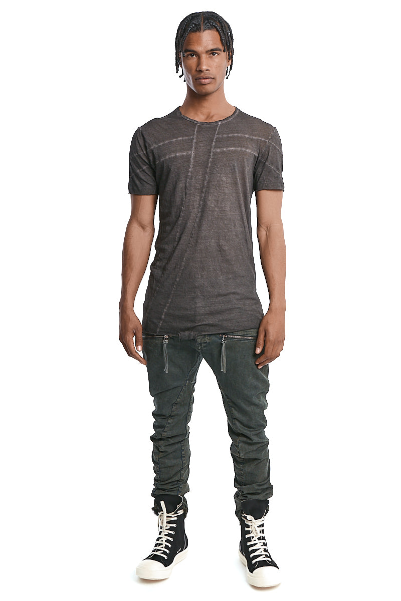 BROWN RESIN ULTRA LIGHT COTTON TEE