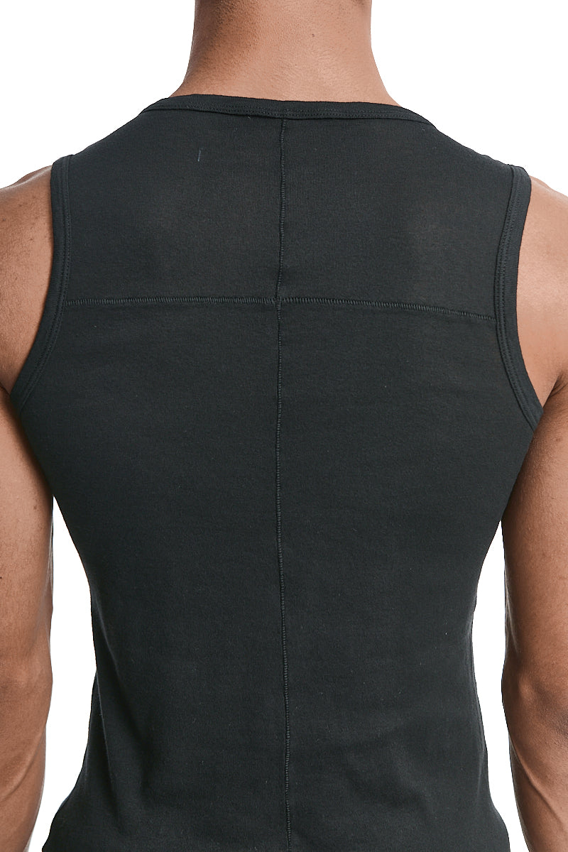 BLACK LIGHT COTTON SLEEVELESS TOP