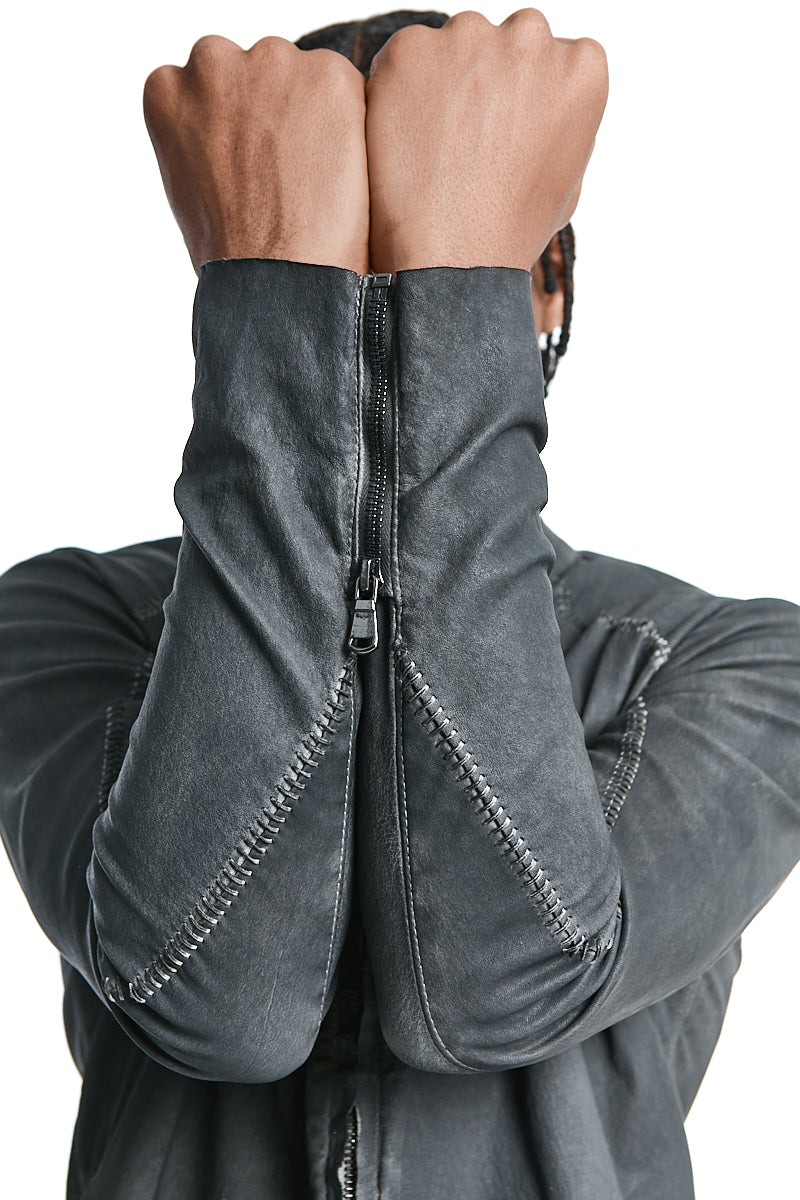 ANTRA RESIN NAPPA LEATHER JACKET