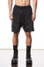 BLACK MATMIX DROP CROTCH SHORTS