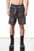 BLACK OIL MATMIX DROP CROTCH SHORTS