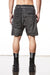 BLACK OIL MATMIX DROP CROTCH SHORTS