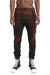 RUST STRETCH FITTED TROUSERS